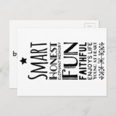 Sheffey Akronym mit einem Star Postkarte (Vorne/Hinten)