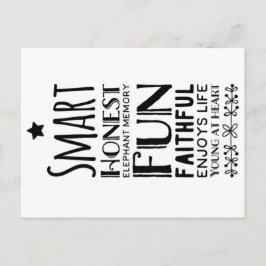 Sheffey Akronym mit einem Star Postkarte