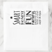 Sheffey Akronym mit einem Star Rechteckiger Aufkleber (Tasche)