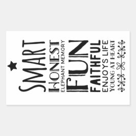 Sheffey Akronym mit einem Star Rechteckiger Aufkleber