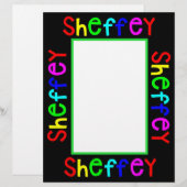 Sheffey Bold Rainbow Schriftartes Briefbogen (Vorne/Hinten)