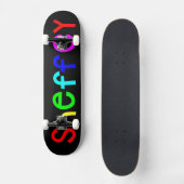 Sheffey Bold Rainbow Schriftartes Skate Board Skateboard (Vorderseite)