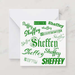 Sheffey Green Schriftartes - 9568 Mitteilungskarte