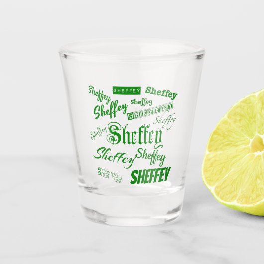 Sheffey Green Schriftartes - 9568 Schnapsglas (Vorderseite)