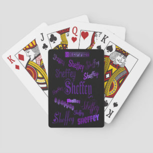 Sheffey Lila Schriftartes Spielkarten