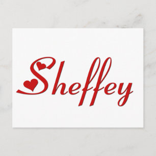 Sheffey mit zwei roten Herzen Postkarte