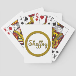 Sheffey Monogram in Gold Spielkarten