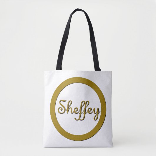 Sheffey Monogram in Gold Tasche (Vorderseite)