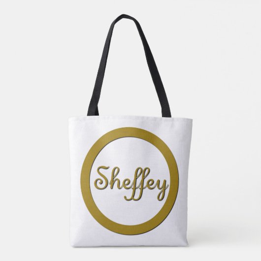 Sheffey Monogram in Gold Tasche (Rückseite)