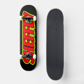 Sheffey Red Comic Schriftartes Skate Board Skateboard (Vorderseite)