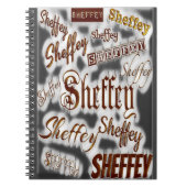Sheffey Schriftartes Gray and Bronze - 9669 Notizblock (Vorderseite)