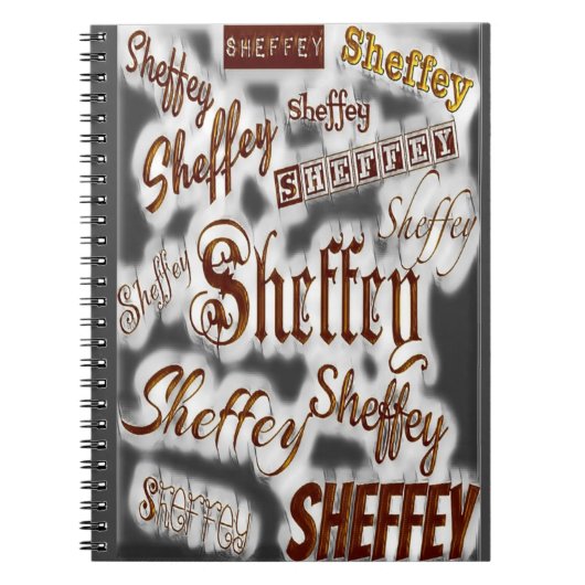 Sheffey Schriftartes Gray and Bronze - 9669 Notizblock (Vorderseite)