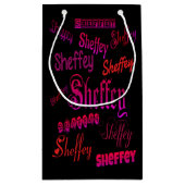 Sheffey Schriftartes - Rosa und Rot Kleine Geschenktüte (Rückseite)