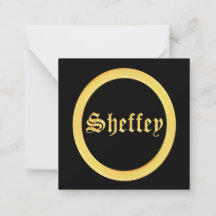 Sheffey Schriftartes - Schwarz und Gold