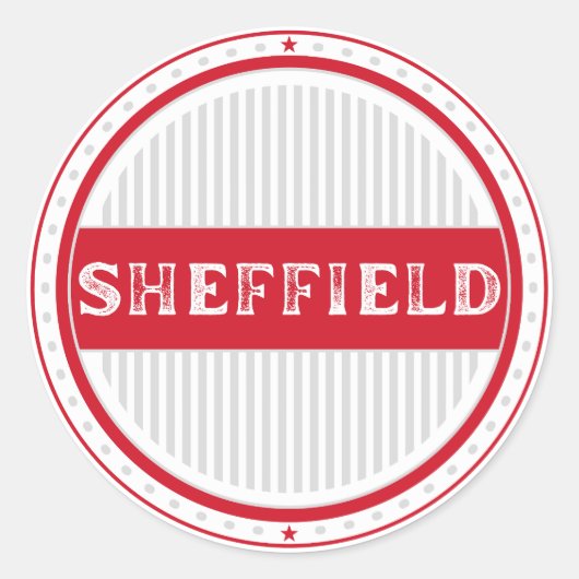 Sheffield City Pride Emblem – English Identity Runder Aufkleber (Vorderseite)