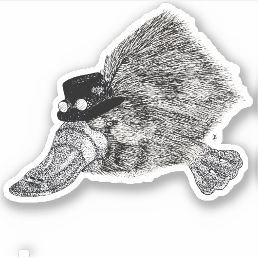 Sheffield, die Steampunk-Platypus Aufkleber (Vorderseite)