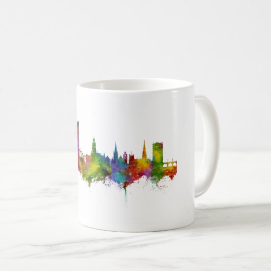Sheffield England Skyline Kaffeetasse (VorderseiteRechts)