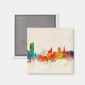 Sheffield England Skyline Magnet (Vorderseite/Rückseite)