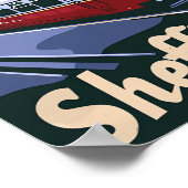 Sheffield Great Britain Travel Illustration Poster (Ecke)