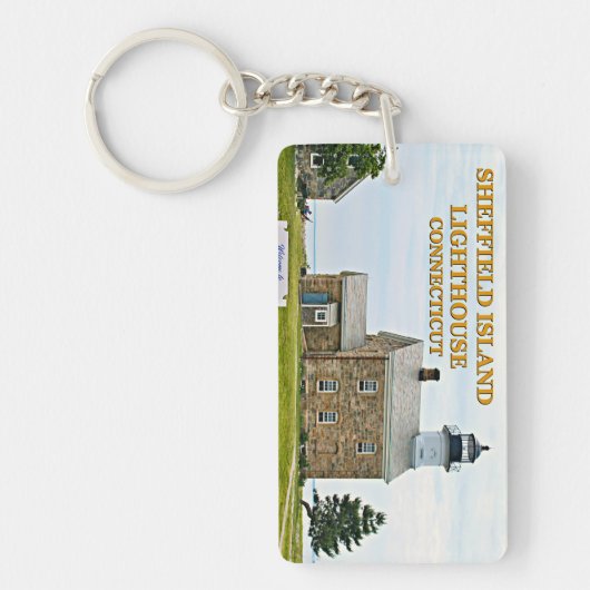 Sheffield-Insel-Leuchtturm, Connecticut Schlüsselanhänger (Vorderseite)