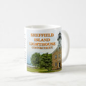 Sheffield Island Lighthouse, Connecticut Kaffeetasse (VorderseiteRechts)