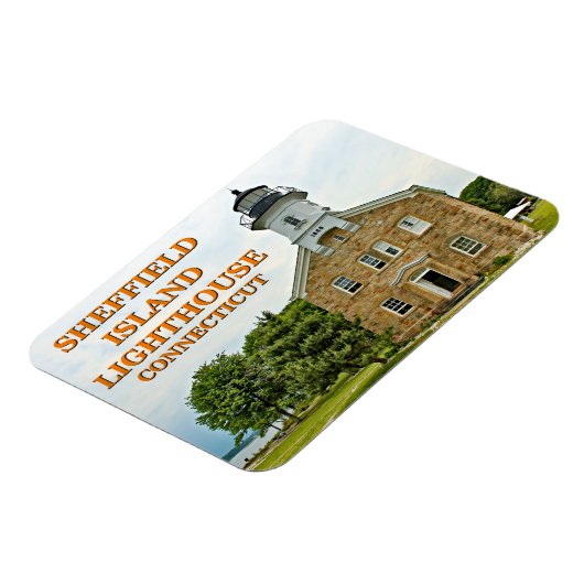 Sheffield Island Lighthouse, Connecticut Magnet (Linke Seite)