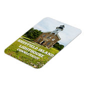 Sheffield Island Lighthouse, Connecticut Magnet (Linke Seite)