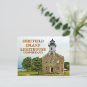 Sheffield Island Lighthouse, Connecticut Postkarte (Stehend Vorderseite)