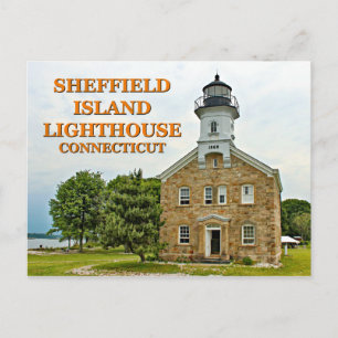 Sheffield Island Lighthouse, Connecticut Postkarte