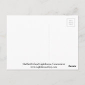 Sheffield Island Lighthouse, Connecticut Postkarte (Rückseite)