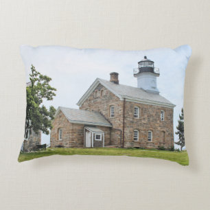 Sheffield Island Lighthouse, CT Accent Pillow Dekokissen
