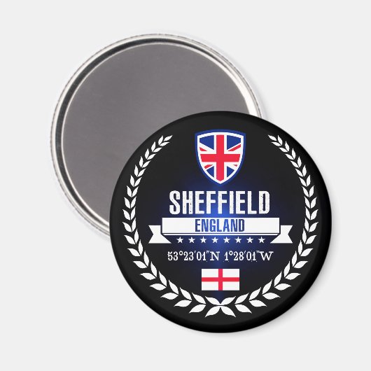 Sheffield Magnet (Vorderseite/Rückseite)