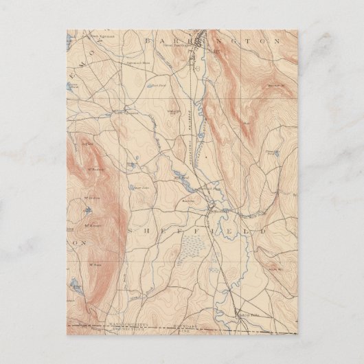 Sheffield, Massachusetts Postkarte (Vorderseite)