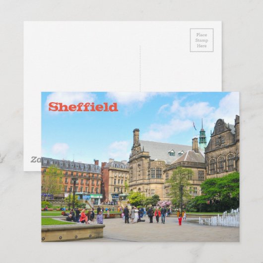Sheffield Postkarte (Vorne/Hinten)