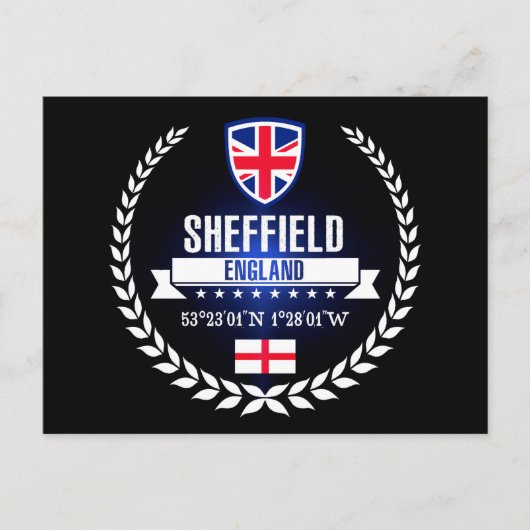 Sheffield Postkarte (Vorderseite)