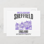 Sheffield Postkarte (Vorne/Hinten)
