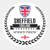 Sheffield Runder Aufkleber (Vorderseite)