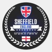 Sheffield Runder Aufkleber (Vorderseite)
