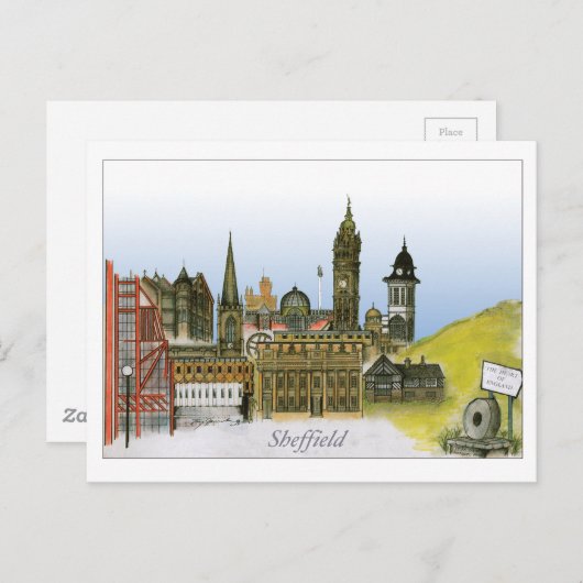 Sheffield - Südjorkshire, tony fernandes Postkarte (Vorne/Hinten)
