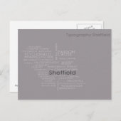 Sheffield Typografie Karte (Vorne/Hinten)