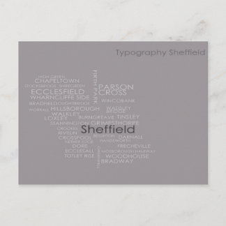 Sheffield Typografie Karte