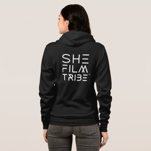 SheFilmTribe Zipper Hoddie - Square Logo Hoodie (Schwarz voll)
