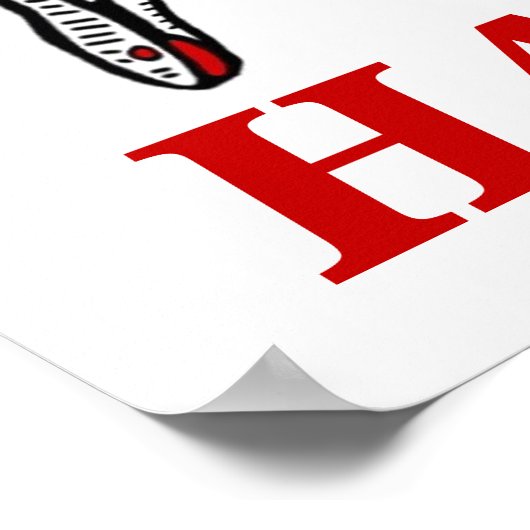 SheHawk Volleyball Mascot Poster (Ecke)