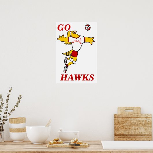 SheHawk Volleyball Mascot Poster (Küche)