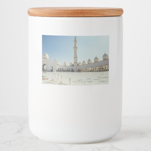 Sheik Zayed Grand Mosque ,Abu Dhabi Lebensmitteletikett (Vorderseite)