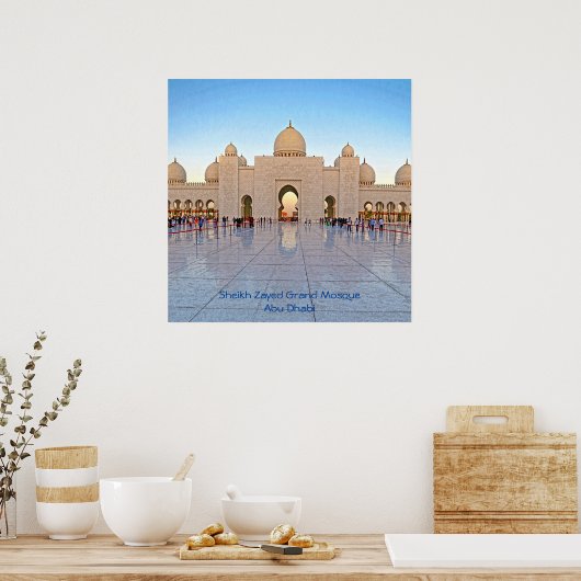 Sheik Zayed Grand Mosque Plaza Poster (Küche)