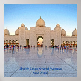 Sheik Zayed Grand Mosque Plaza Poster