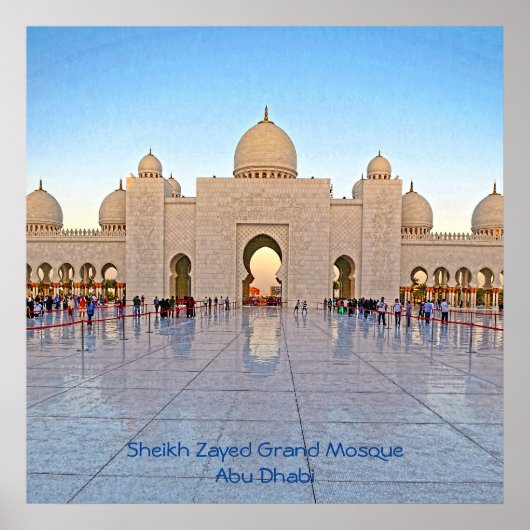 Sheik Zayed Grand Mosque Plaza Poster (Vorne)