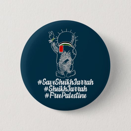 Sheikh Jarrah Free Palestine Button (Vorderseite)
