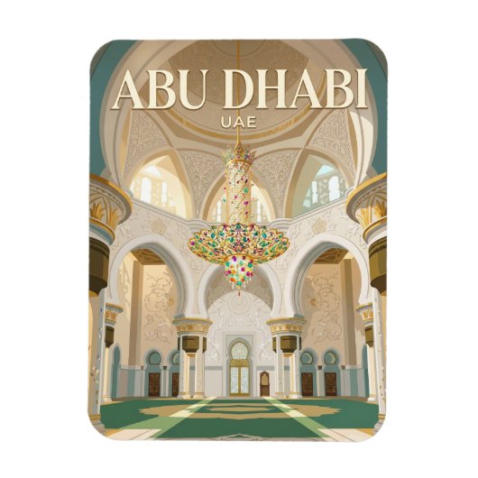 Sheikh-Zayed-Großmoschee Vereinigte Arabische Emir Magnet (Vertikal)